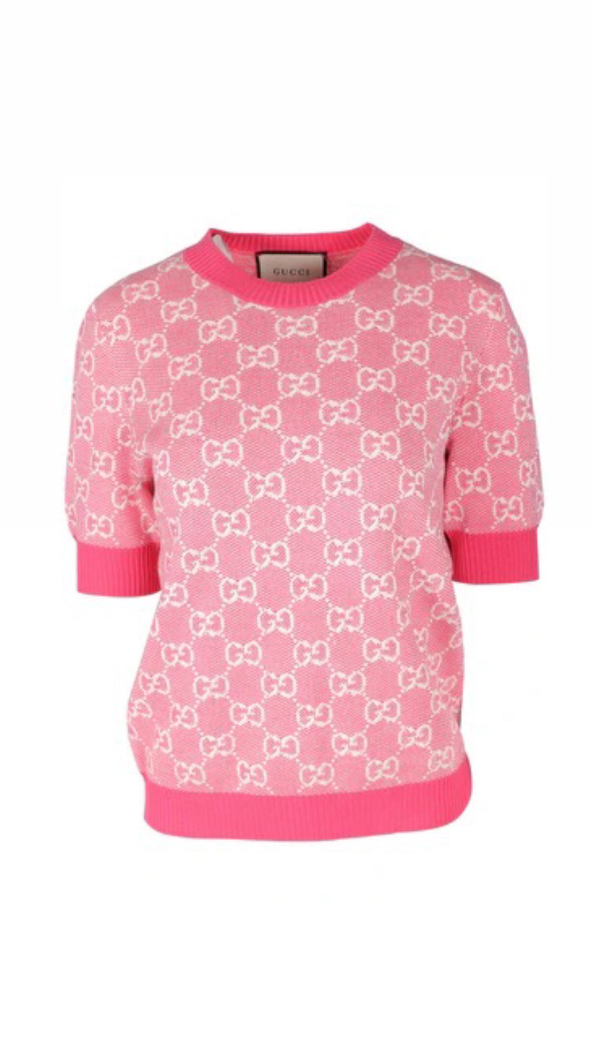 GG pink wool sweater
