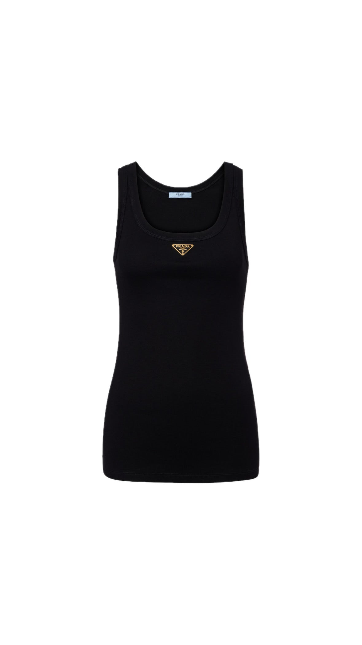 Top in jersey di cotone a coste