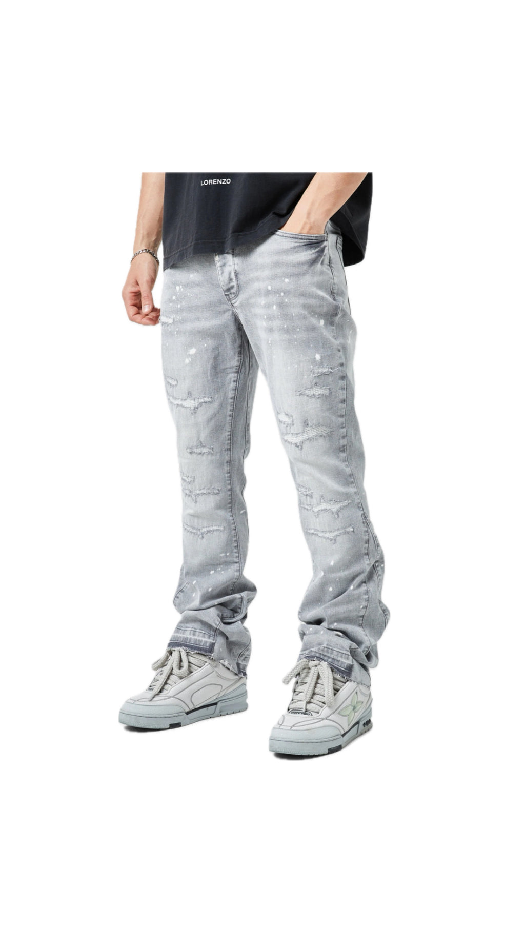 Imola Grey Flare Jean